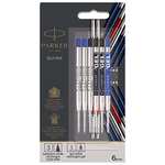 Parker Jotter London Ballpoint and Gel Pen Refill Discovery Pack: 3 Quinkflow & 3 Quink Gel Refills £8.66 @ Amazon