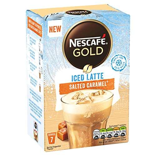 Nescafé Gold Iced Salted Caramel Latte 7 Sachets, 101.5g 10p @ Amazon Prime Business
