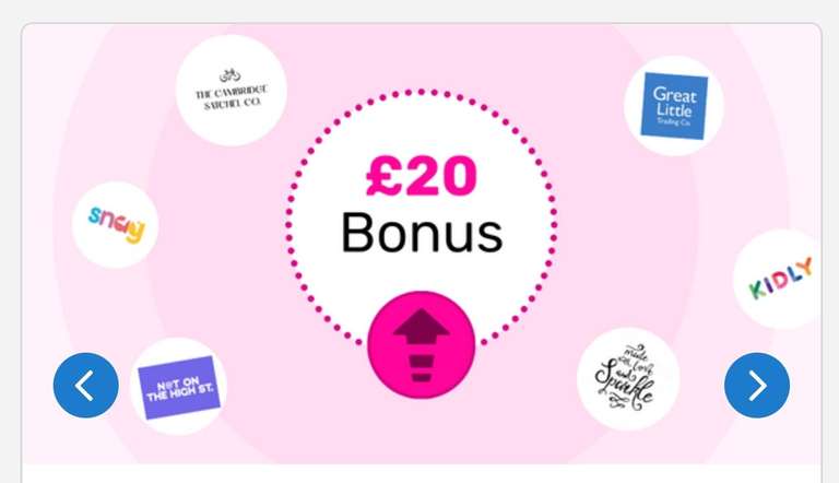 £20 Bonus Cashback When You Opt in and make purchase at selected small shop @ Quidco