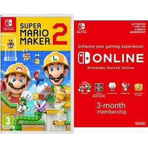 Nintendo Switch - Super Mario Maker 2 + Switch Online 3 Months £29.49 / Super Mario Maker 2 & HORI Game Card Case £30.49 @ Amazon