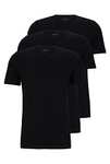 BOSS Mens 3 Pack Classic T-Shirt Regular Fit Short Sleeve (Black) - £18.50 @ Amazon