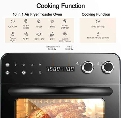 HOMCOM 4 qt. 4-in-1 Hot Air Fryers Oven with Air Fry, Roast, Broil, Crisp, Bake Function, Digital Touchscreen, 60-Min Timer, Black