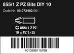 Wera 05072403001 Pozidriv Extra-Tough Bits 855/1 Z PZ1 x 25 mm, Pack of 10 - £6.44 @ Amazon