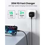 UGREEN 20W PD USB-C Wall Charger Twin Pack - Black £10.49 Delivered @ MyMemory