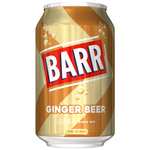 BARR since 1875, 24 Pack Classic Ginger Beer, Low Sugar & Non-Alcoholic Fizzy Drink "Fizzingly Fun" - 24 x 330ml Cans (S&S £7.13)