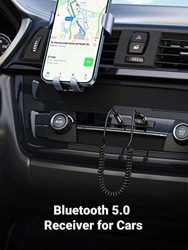 UGREEN Bluetooth Aux Adapter, Car Aux Bluetooth 5.0 Receiver USB Audio Adaptor - £11.88 w/ Voucher Dispatched By Amazon, Sold By UGreen