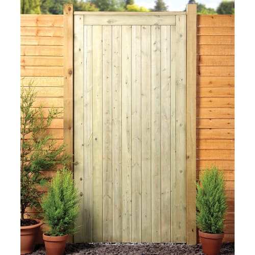 Wickes Framed Ledged & Braced Flat Top Timber Gate - 915 x 1829mm - Free C&C