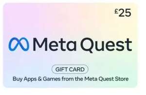 £15 Meta Quest Gift Card For £10 / £25 For £20 & £50 For £40 (Digital Download)