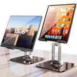 LISEN Tablet Stand 360° Adjustable Rotating iPad Stand Holder Foldable Tablet Holder with voucher - SFYou FBA