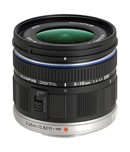Olympus M.Zuiko Digital ED 9-18 mm F4.0-5.6 Lens, Wide Angle Zoom, Suitable for All MFT Cameras