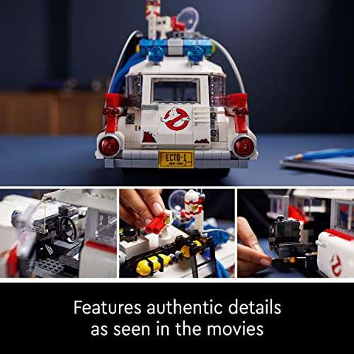 LEGO 10274 Icons Ghostbusters ECTO-1 Car Kit, Large Set for Adults, Collectable Model for Display, Nostalgic Home Decor