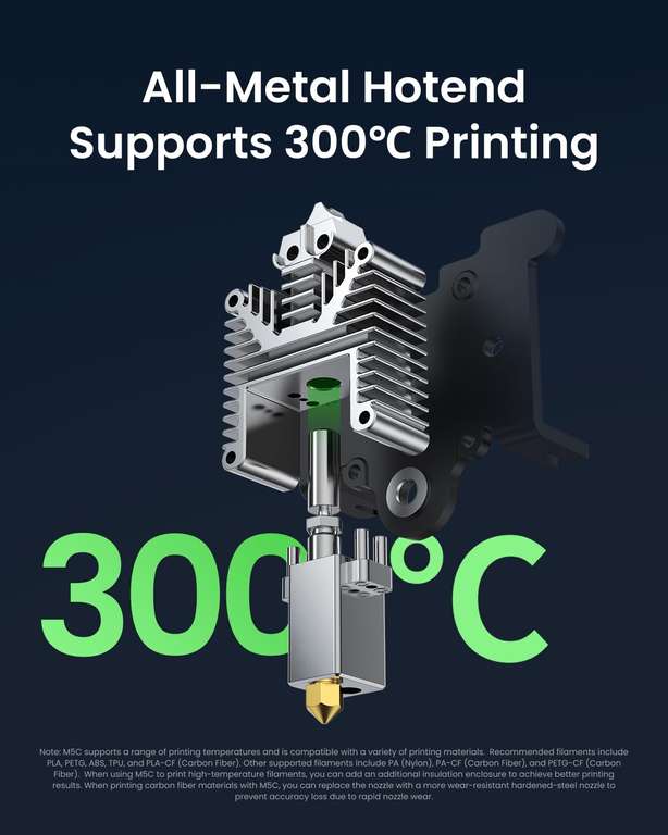 AnkerMake M5C 3D Printer, 500 mm/s High-Speed, 50μm Resolution, 7×7 Auto-Leveling, Ultra Direct Extruder - Sold By Anker Direct FBA