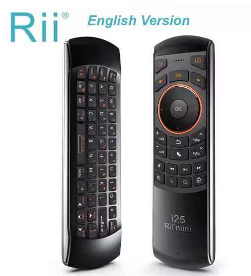 Rii i25 2.4G Mini (Latest, V 2.0) Wireless Air Mouse Keyboard With IR Remote, USB-C Rechargeable | Sold By Rii Official Store (w/Code)