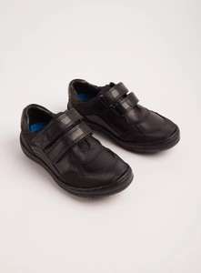 Black Leather Twin Strap School Shoes - Infant Sizes (Free C&C)