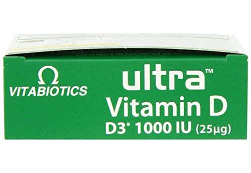 Vitabiotics | Ultra Vitamin D3 Tablets | 96 Count (Pack of 1) £2.06 / £1.96 Subscribe and Save @ Amazon