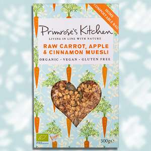 6x Primrose's Kitchen Carrot, Apple & Cinnamon Organic Muesli 300g Boxes (BBE 21/05/2022) - £5 / £6 delivered @ Yankee Bundles