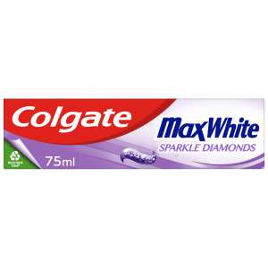 Colgate Max White Sparkle Diamonds Toothpaste 75ml - 38p - 36p S&S