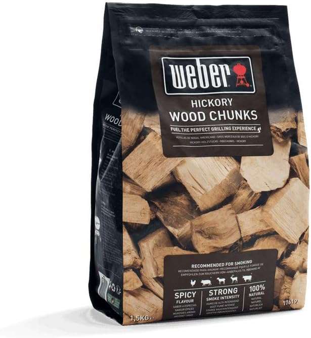 Weber Hickory Wood Chunks 1.5kg Bag