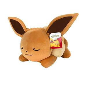 Pokémon Pokemon 18 Plush Sleeping Eevee, Cuddly Must Have Fans, Plush for Traveling, Car Rides, Nap Time, and Play Time