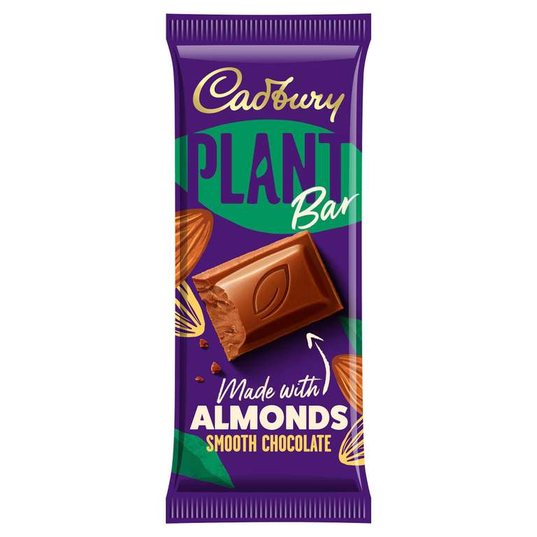 Cadbury Vegan Plant Bar 90g Almond found for 50p @ B&M, Beckton