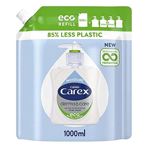 Carex Dermacare Moisture Antibacterial Hand Wash Refill 3 x 1000 ml Pouch £7.50 (£7.13 Subscribe & Save) @ Amazon