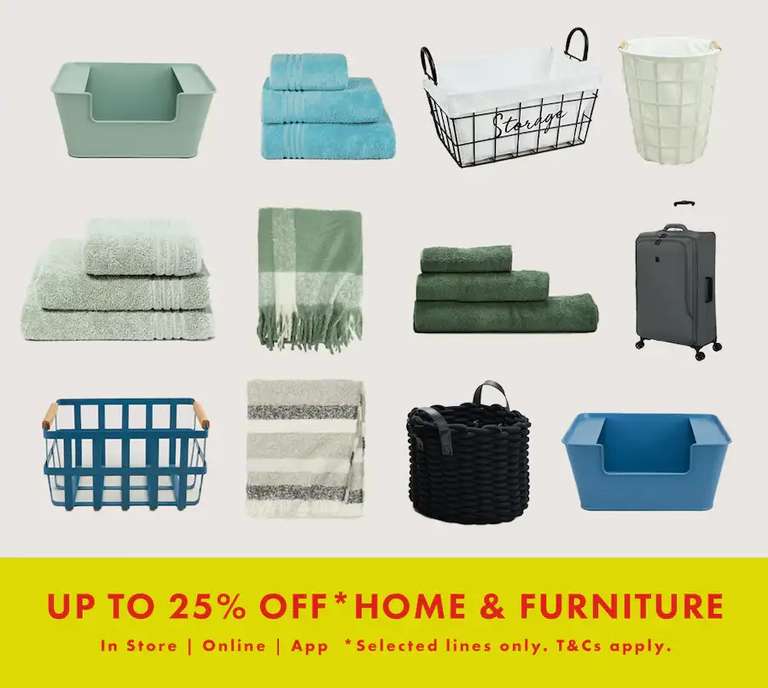 Up to 25% Off Home & Furniture + Free Click & Collect @ Matalan