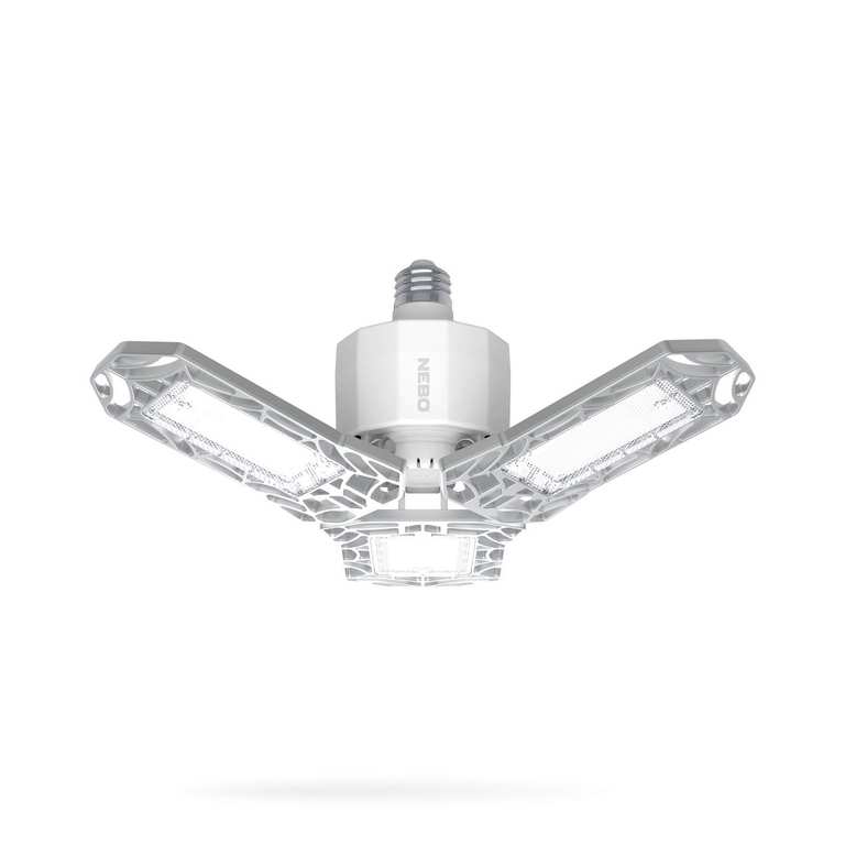 Nebo High Bright 6000 Lumen E27 LED Light 3 Adjustable Panel Garage & Utility Work Light Screw in E27 - Sold by Truebrandsltd / FBA
