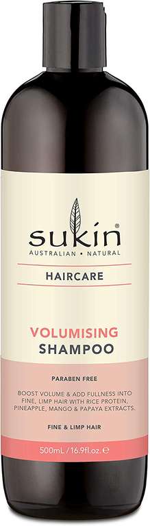 Sukin Volumizing Hair Shampoo 500ml - £2.98 @ Amazon