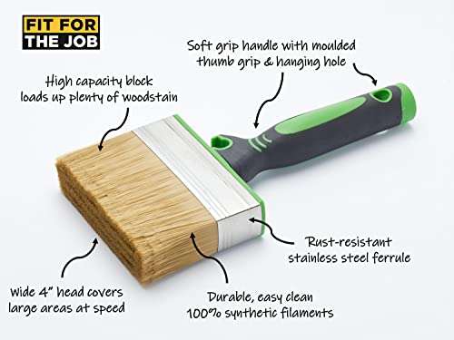 4 inch Shed And Fence Block Brush for Rapid Painting of Sheds & Fences and Other Garden Woodwork £2.40 @ Amazon