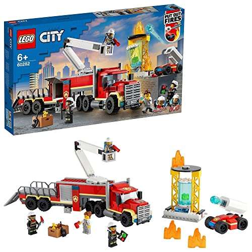 LEGO City 60282 Fire Command Unit Building Set, Fire Engine Toy for Kids 6+ Years Old, Birthday Present Idea £25 @ Amazon