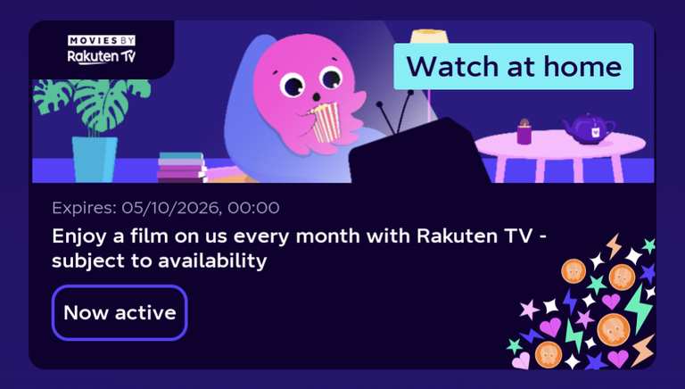 Stream a movie on Rakuten TV - Octoplus Rewards