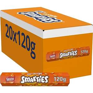Smarties Orange Milk Chocolate Giant Tube 120g (Pack of 20)