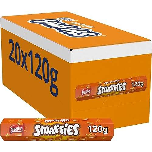 Smarties Orange Milk Chocolate Giant Tube 120g (Pack of 20)