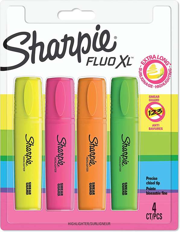 Sharpie Fluo XL Highlighters 4pk (£2.38 Subscribe & Save)