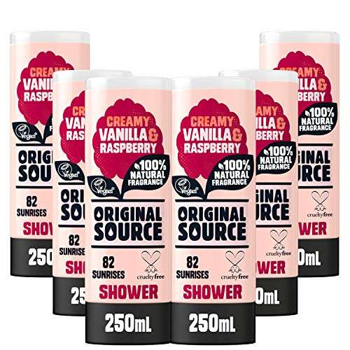 Original Source Vanilla & Raspberry Shower Gel 6x250ml W/Voucher (£5.65/£4.97 on Subscribe & Save & Voucher)