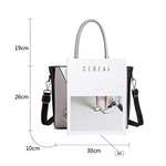 Miss Lulu Leather Look V-Shape Shoulder Handbag Lightweight Medium Tote Bag Handbags for Women Sold By Longsun Store FBA
