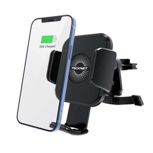 TECKNET Wireless Car Charger, Qi-Certified Wireless Fast Charging Car Holder w/code