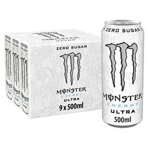 Monster Ultra Energy Drink 9x500ml Cans x3 - with S&S offer £19.50