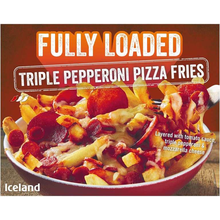 510g Iceland Fully Loaded Triple Pepperoni Pizza Fries £1.50 at Iceland