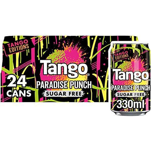 Tango Sugar Free Dark Berry or Paradise Punch 24 x 330ml Can