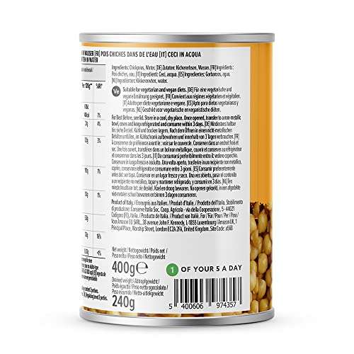 Amazon Chickpeas In Water, 400g, Pack of 12 - £6.17 Max S&S