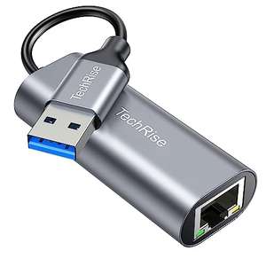 TechRise USB Ethernet Adapter, USB 3.0 to RJ45 1000Mbps Gigabit LAN Adapter - Sold by Upoint / FBA