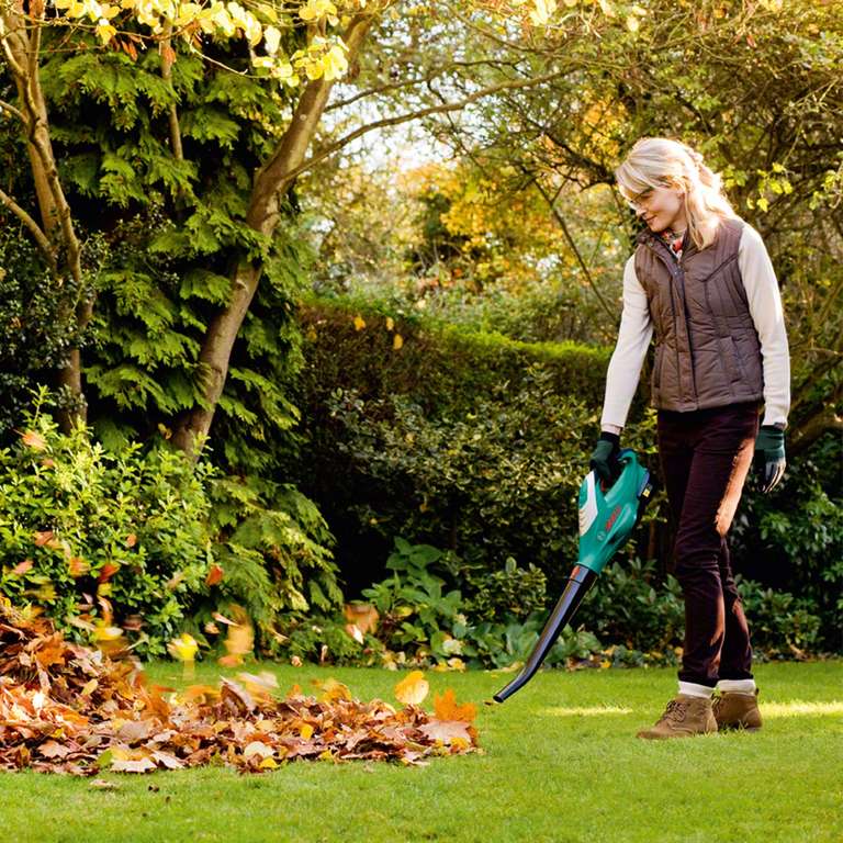 Bosch Home and Garden Cordless Leaf Blower ALB 18 LI (1 Battery, 18 Volt System) Used very good at Amazon Warehouse