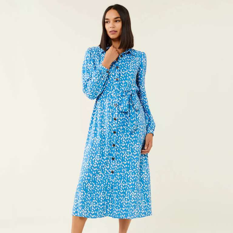 Finery Agrata Blue Dash Midi Dress - £34.50 Free Click & Collect @ Sainsbury's Tu Clothing