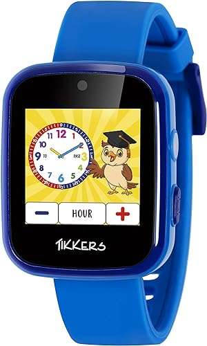 Tikkers Kid's Time Teacher Silicone Strap Smart Watch (Blue) - Free Click & Collect