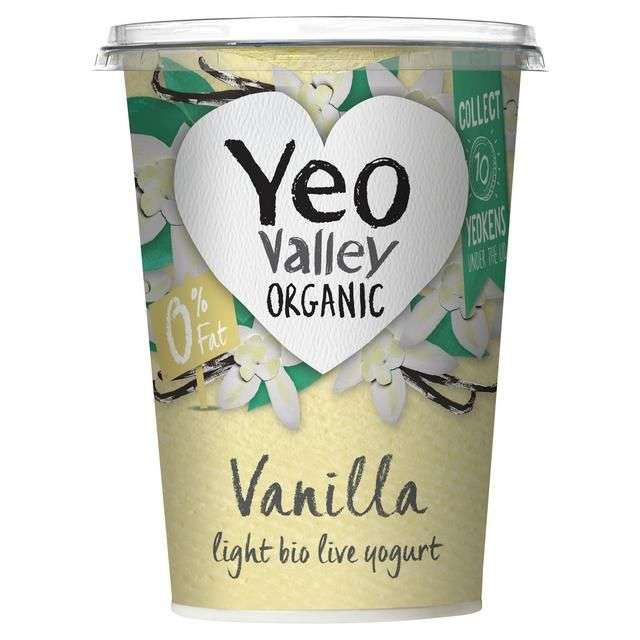 Yeo Valley Organic Vanilla Light (all flavours) Bio Live Yogurt 450g £1.25 @ ASDA