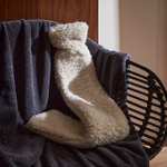 Teddy Long Hot Water Bottle (Charcoal / Taupe / Cream / Sherpa - Taupe or Charcoal - (Free Click and Collect)