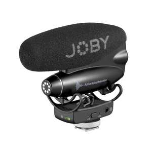 JOBY Wavo PRO Professional On-Camera Directional Shotgun Microphone with Built-in Active Noise Reduction and Rycote Shock Mount