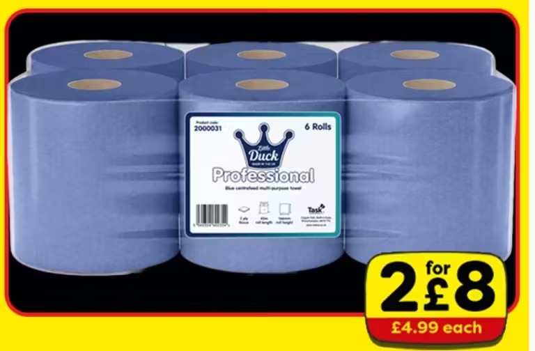 2x Little Duck Professional Blue Roll 6 Pack (£4.99 Each)