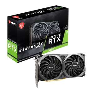 MSI GeForce RTX 3060 12GB VENTUS 2X Ampere Graphics Card £373.48 delivered @ Ebuyer